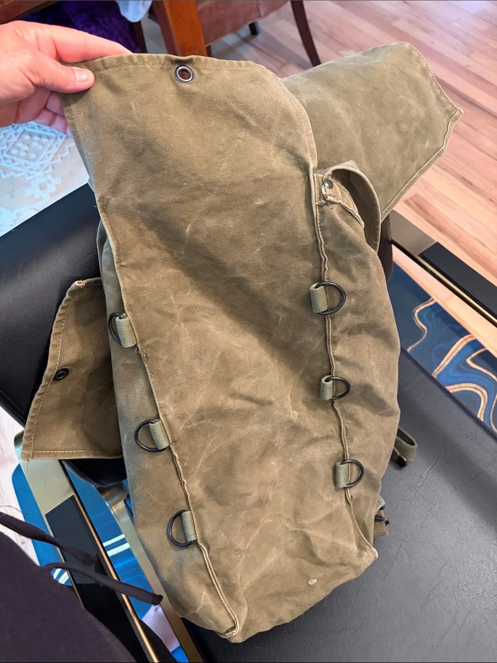 Kumfort Katahdin Pack Military Green Vintage Canvas Rucksack